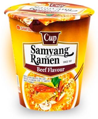 Лапша Samyang с Говядиной 65 гр (стакан)